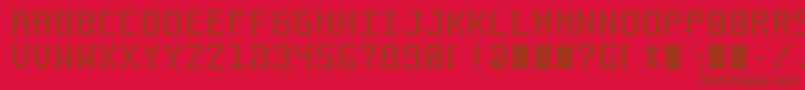 Commuter Font – Brown Fonts on Red Background