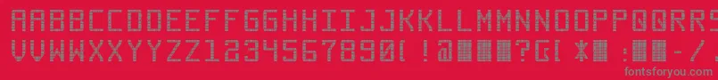Commuter Font – Gray Fonts on Red Background