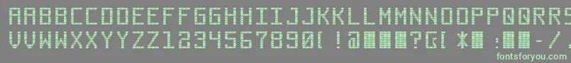 Commuter Font – Green Fonts on Gray Background