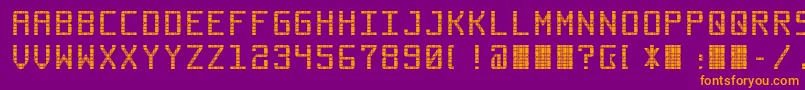 Commuter Font – Orange Fonts on Purple Background