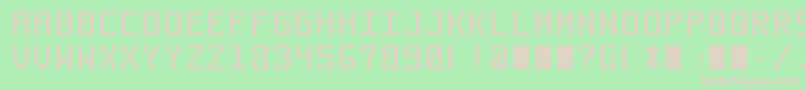 Weitere Informationen zur Commuter-Schriftart Commuter-Schriftart – Rosa Schriften auf grünem Hintergrund