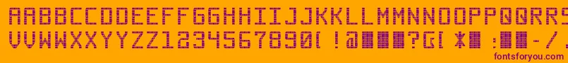 Commuter Font – Purple Fonts on Orange Background