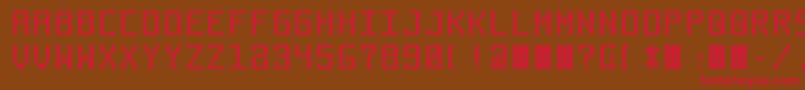 Commuter Font – Red Fonts on Brown Background