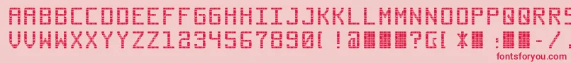 Commuter Font – Red Fonts on Pink Background