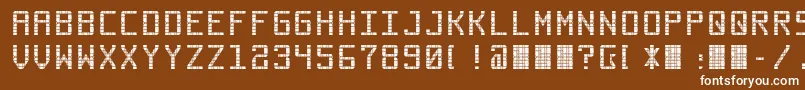 Commuter Font – White Fonts on Brown Background