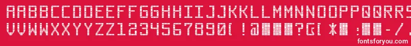 フォントCommuter – 赤い背景に白い文字