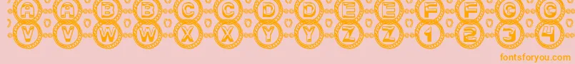 ComelySt Font – Orange Fonts on Pink Background