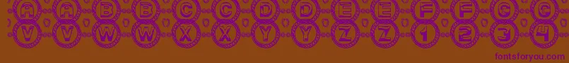 ComelySt Font – Purple Fonts on Brown Background