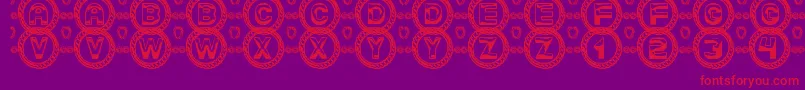 ComelySt Font – Red Fonts on Purple Background