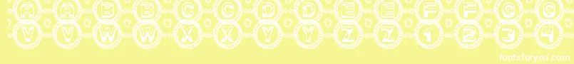 ComelySt Font – White Fonts on Yellow Background