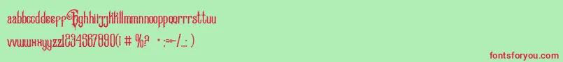 Greaturedemo Font – Red Fonts on Green Background