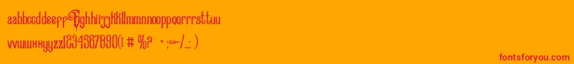 フォントGreaturedemo – オレンジの背景に赤い文字