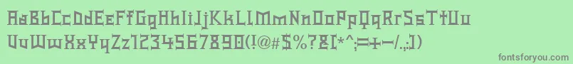 Шрифт TypeKnight – серые шрифты на зелёном фоне
