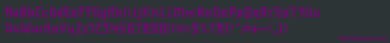 フォントTypeKnight – 黒い背景に紫のフォント