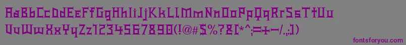 Шрифт TypeKnight – фиолетовые шрифты на сером фоне