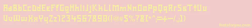 TypeKnight Font – Yellow Fonts on Pink Background