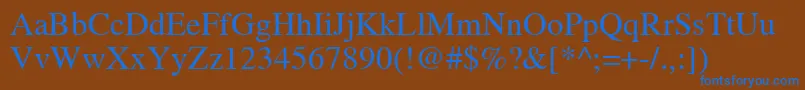 Nttmr Font – Blue Fonts on Brown Background