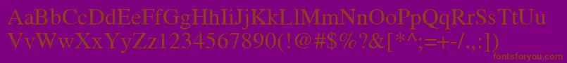 Nttmr Font – Brown Fonts on Purple Background