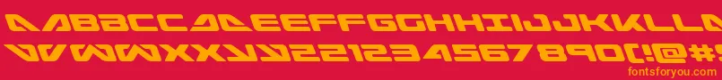 フォントSeadog2015left – 赤い背景にオレンジの文字