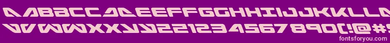 Fonte Seadog2015left – fontes rosa em um fundo violeta