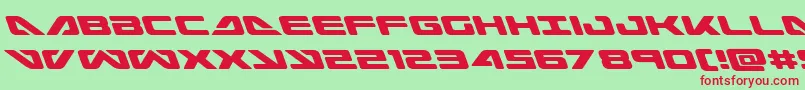 フォントSeadog2015left – 赤い文字の緑の背景