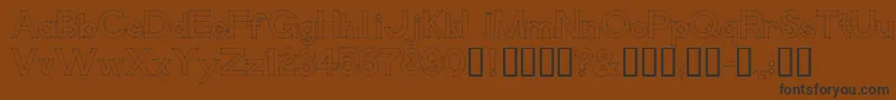 Vector Font – Black Fonts on Brown Background