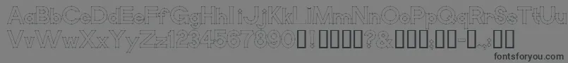 Vector Font – Black Fonts on Gray Background