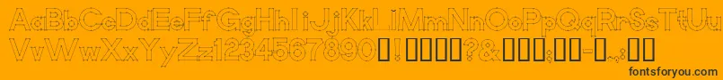 Vector Font – Black Fonts on Orange Background