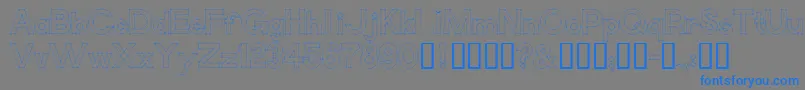 Vector Font – Blue Fonts on Gray Background