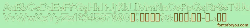 Vector Font – Brown Fonts on Green Background