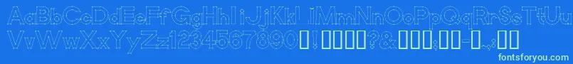 Vector Font – Green Fonts on Blue Background