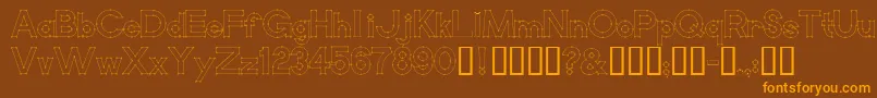 Vector Font – Orange Fonts on Brown Background