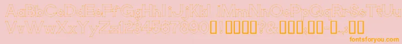 Vector Font – Orange Fonts on Pink Background