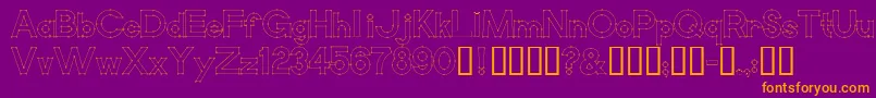 Vector Font – Orange Fonts on Purple Background