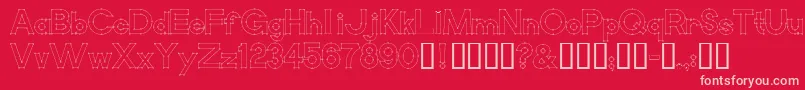 Vector Font – Pink Fonts on Red Background