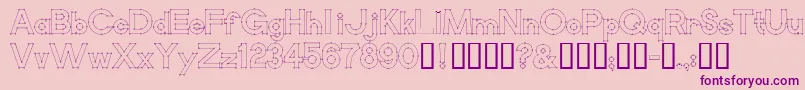 Vector Font – Purple Fonts on Pink Background