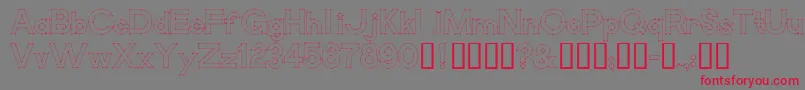 Vector Font – Red Fonts on Gray Background