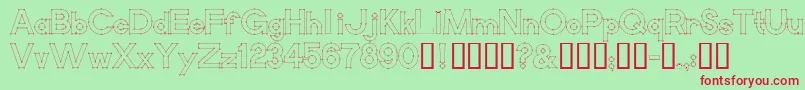 Vector Font – Red Fonts on Green Background