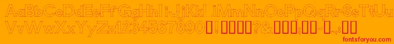 Vector Font – Red Fonts on Orange Background