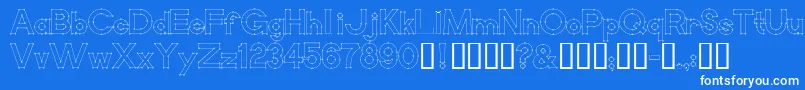 Vector Font – White Fonts on Blue Background