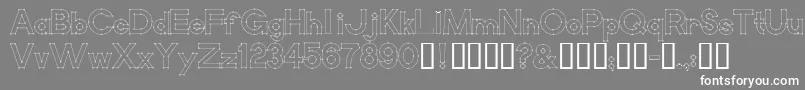 フォントVector – 灰色の背景に白い文字