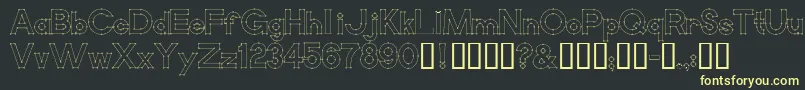 Vector Font – Yellow Fonts on Black Background