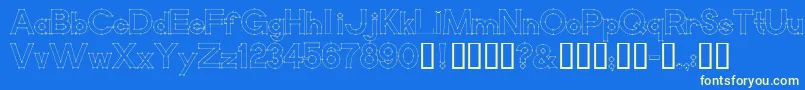 Vector Font – Yellow Fonts on Blue Background