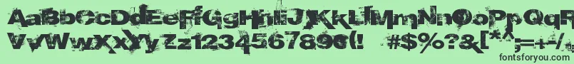 EpoxyHistory Font – Black Fonts on Green Background