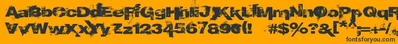 EpoxyHistory Font – Black Fonts on Orange Background