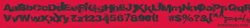 EpoxyHistory Font – Black Fonts on Red Background