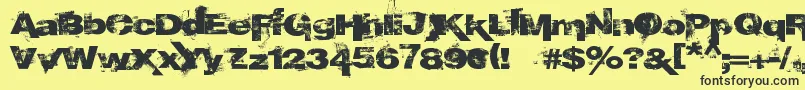 EpoxyHistory Font – Black Fonts on Yellow Background