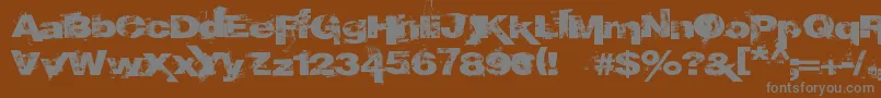 Шрифт EpoxyHistory – серые шрифты на коричневом фоне