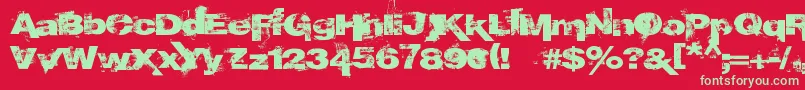 EpoxyHistory Font – Green Fonts on Red Background