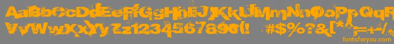 EpoxyHistory Font – Orange Fonts on Gray Background